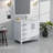Distressed Grey Bath Vanity 36 In. W X 22 In. D, Right Offset And Cultured Marble Top-117978757