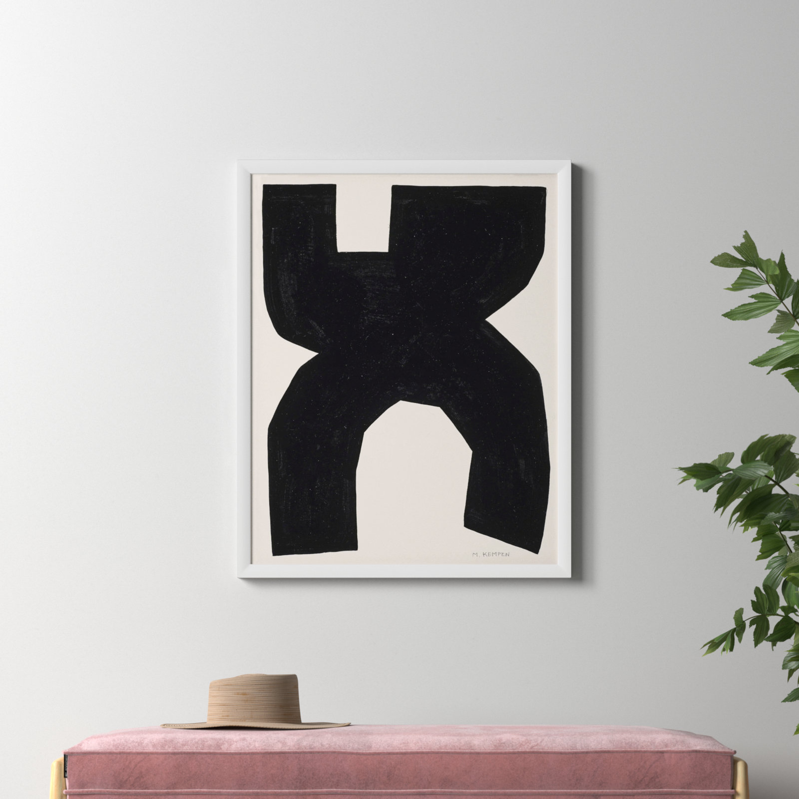Module On White 1 by Michael Kempen, 38" H x 30" W x 1.25" D, White