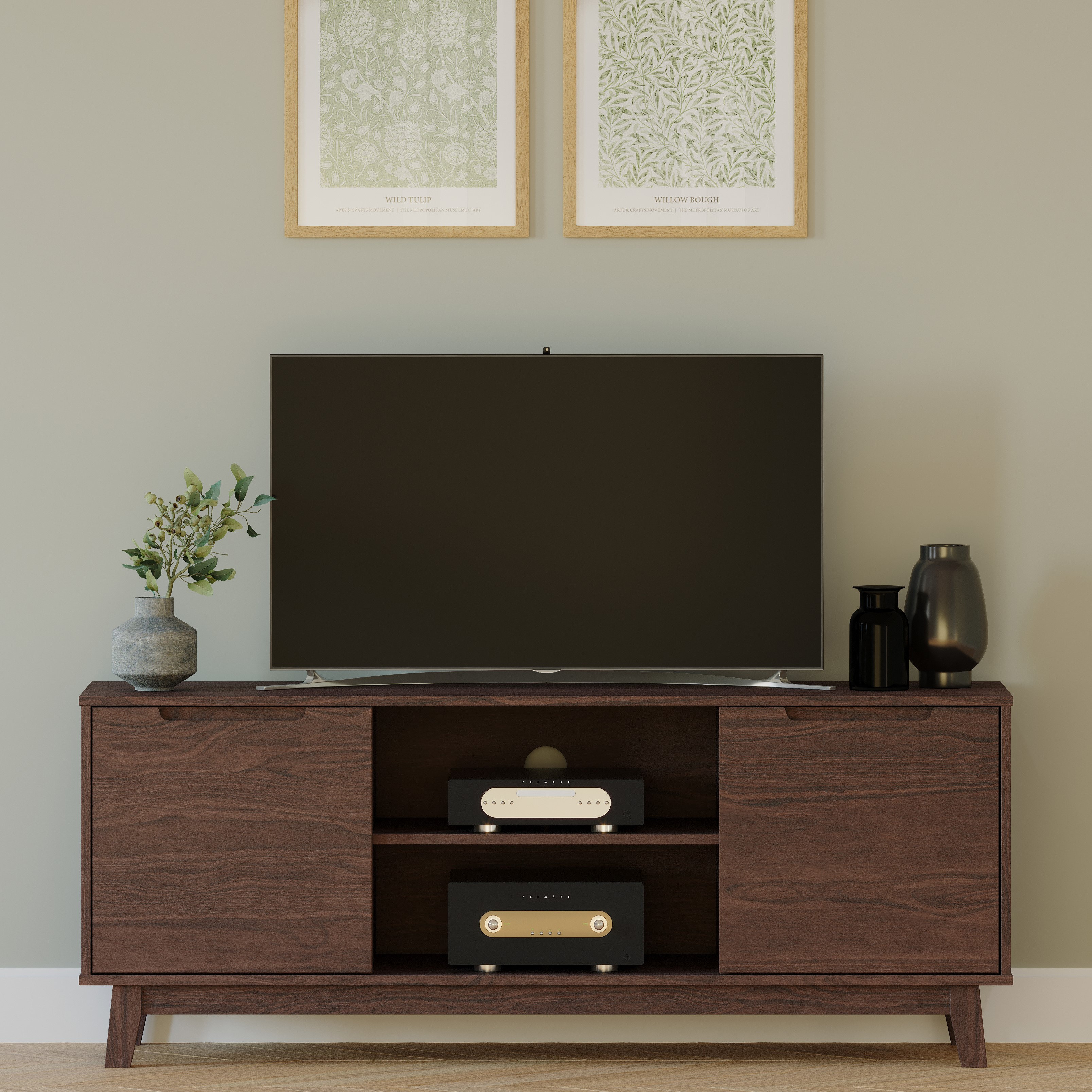 Tv Redy Stands George Oliver Jerred Solid Wood TV Stand for TVs up to 65