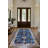 Nouvelle Collection Digital Print Cotton-Polyester Navy Blue Moroccan Rug-545300892