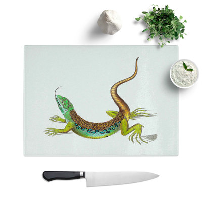 Glass Great-Spotted Lizard by George Shaw Chopping Board