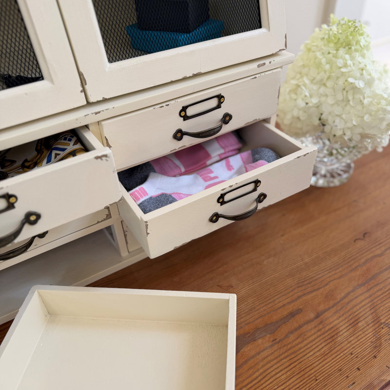 6 Drawer  Dresser Top Apothecary Cabinet