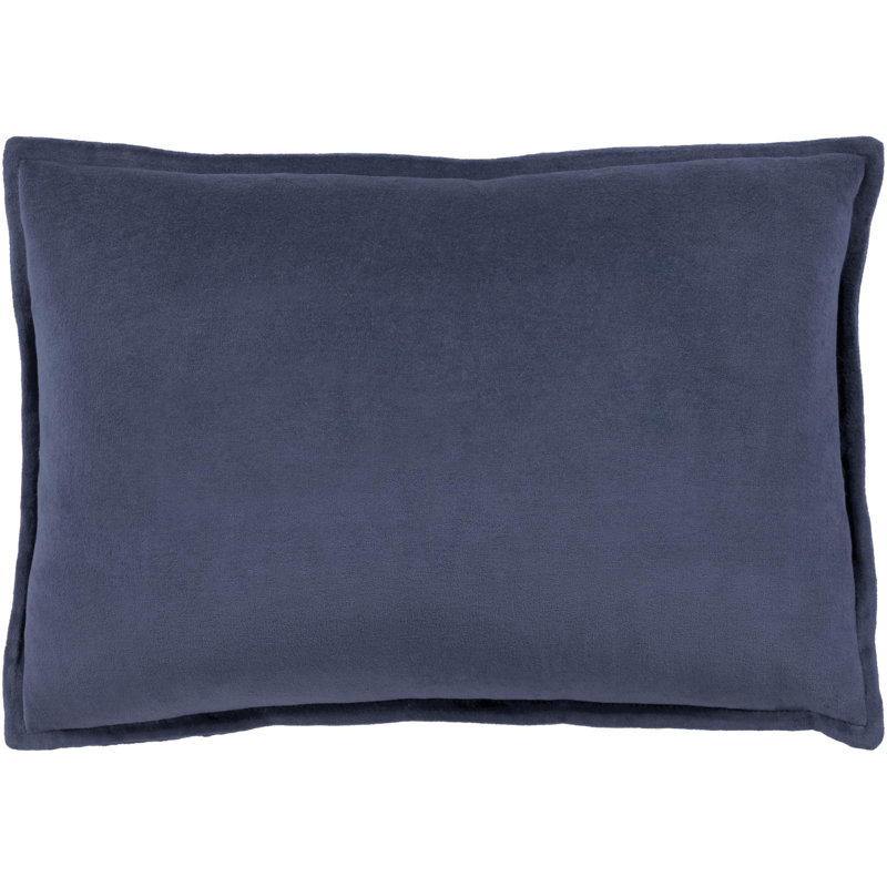 Housse et insert de coussin rectangulaire en coton Norwin, Housse de coussin seulement - sans coussin, 13"H x 19"W, Ardoise