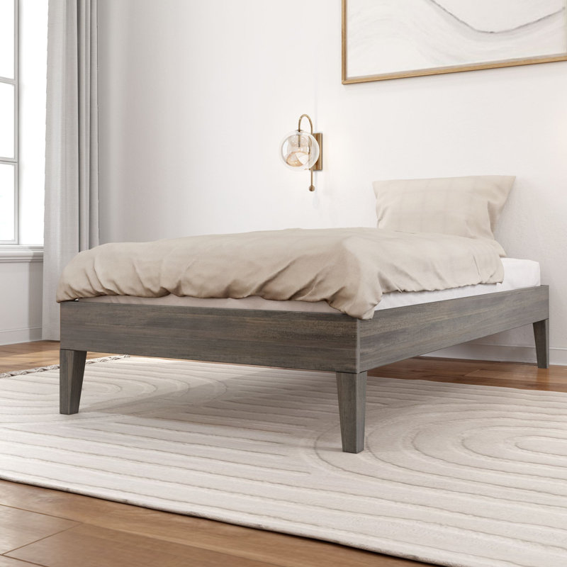 Arikah Solid Wood Bed, Twin, Driftwood