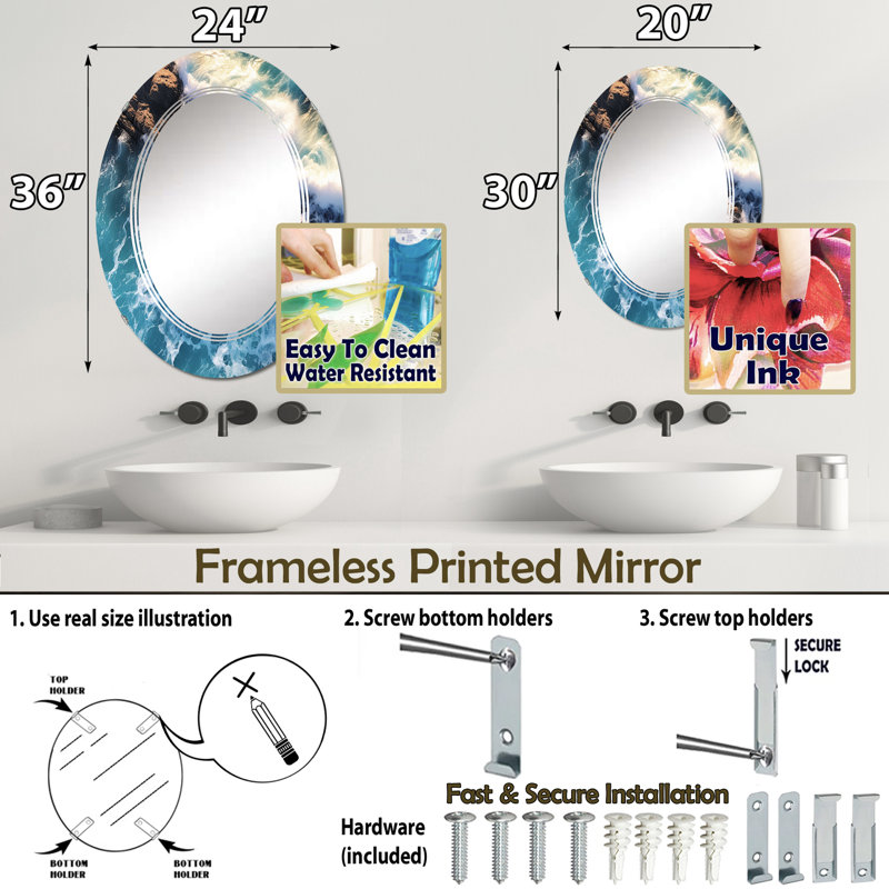 Miroir Zuhair, 36 po x 24 po