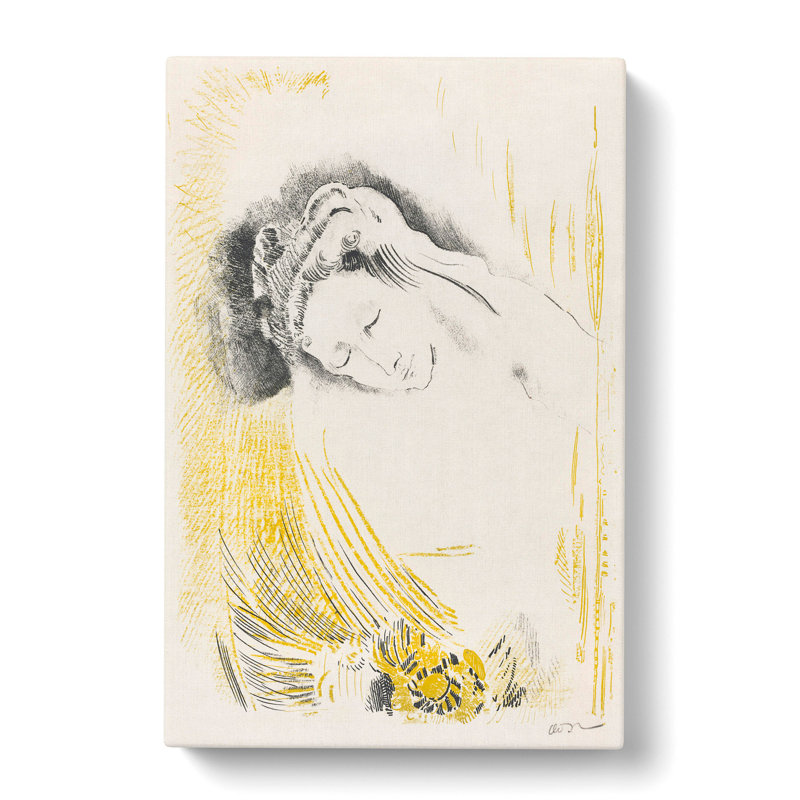 The Shulamite by Odilon Redon - Wrapped Canvas Drawing - Wrapped Canvas, 60cm H x 40cm W x 3cm D