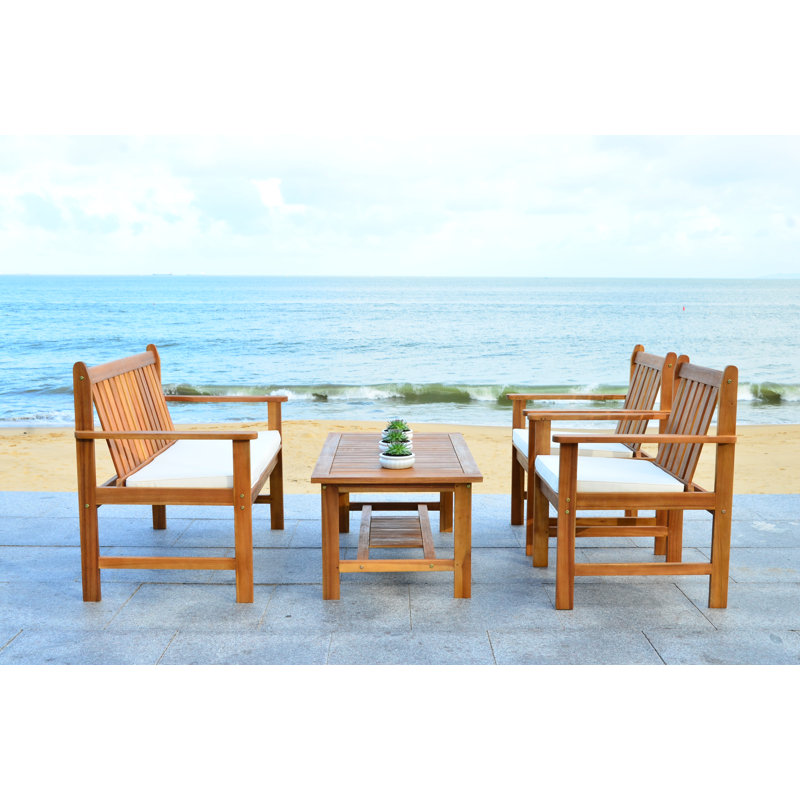 Outdoor Chilton 4 Seater Sofa Set, Teak
