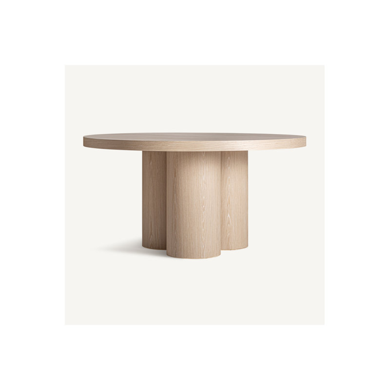 Prayssac Oak Round Solid Wood Dining Table