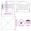 Vidaxl Pop-Up Party Tent Oxford Fabric Canopy Event Shelter Outdoor Gazebo-126173653-126173657