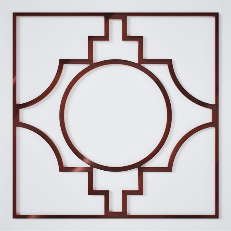 Panneaux muraux décoratifs en acrylique gypse, moyen, l 15 3/8 po x H 15 3/8 po x T 1/8 po, miroir doré, Or rose