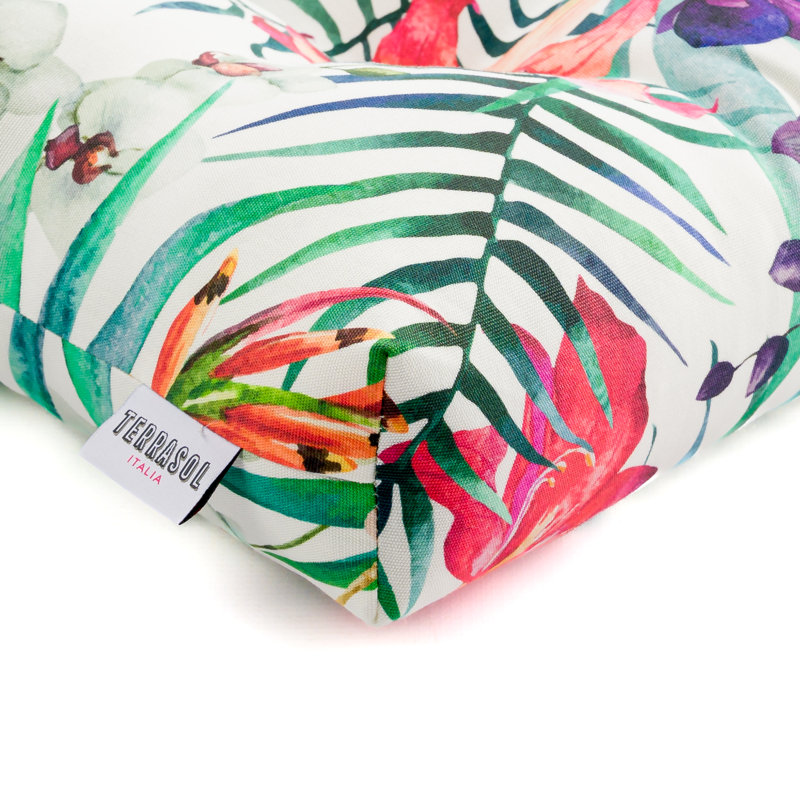  Italia Acrylic Outdoor Chair Cushion, Noumea Blanc