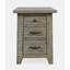 Table de bout à 3 tiroirs en bois massif avec rangement Braden-77219480