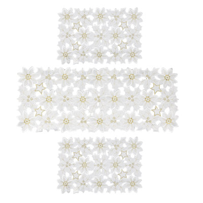 Almazan Floral Christmas Dining Linen Set