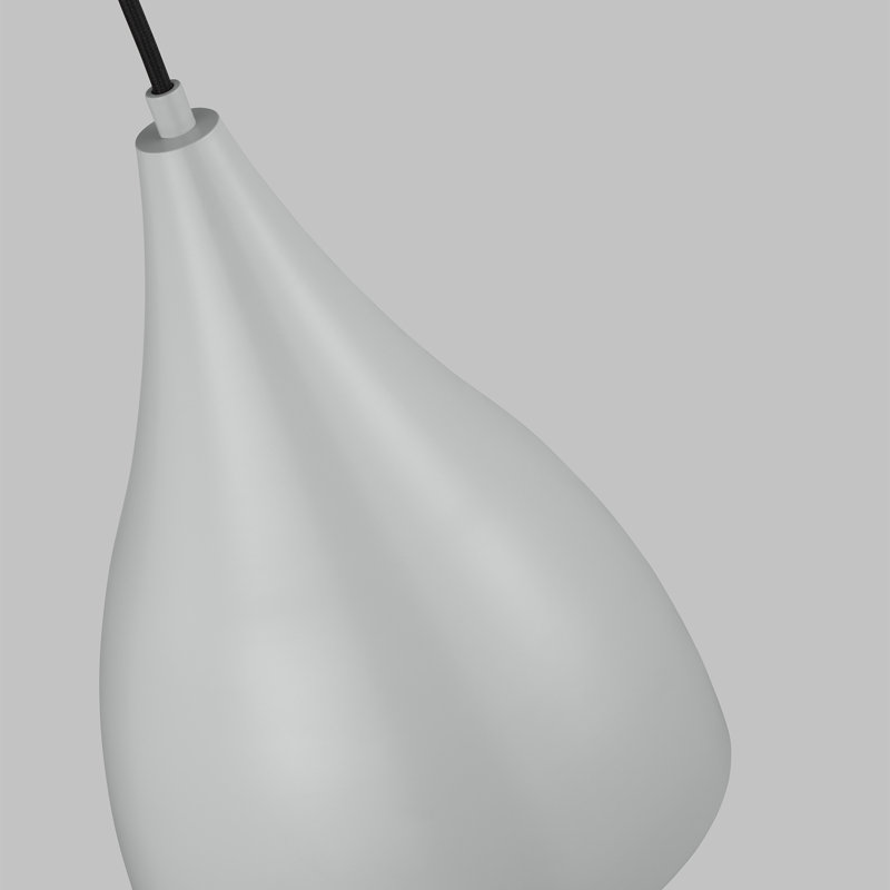 1 - Light Pendant, 147" H x 9" W x 9" D, Matte Gray