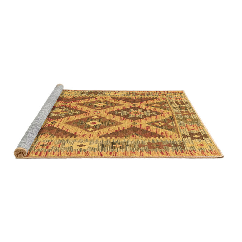 Washable Abstract Indoor Rug, Round 3'