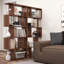 Bibliothèque géométrique en bois manufacturé à 5 niveaux H 62,5 "H 27,5" Rufio-1209618850