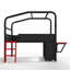 Gaming Loft Bed with Integrated Side Desk and LED Ambiance