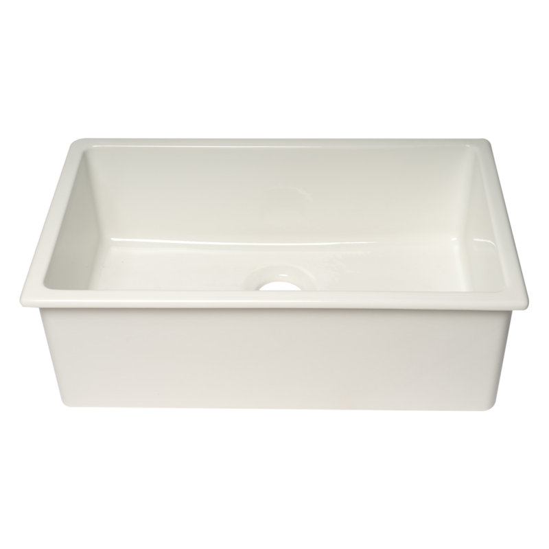 29.88'' L Mounting / Installation Required Single Bowl Fireclay Kitchen Sink