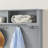 Hall Tree with Shoe Bench, Coat Hooks &amp; Storage | 40”W Modern | Gray | MDF