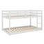 Lit superposé au sol avec échelle, plateformes supérieure et inférieure fabriquées avec des lattes renforcées-384170040