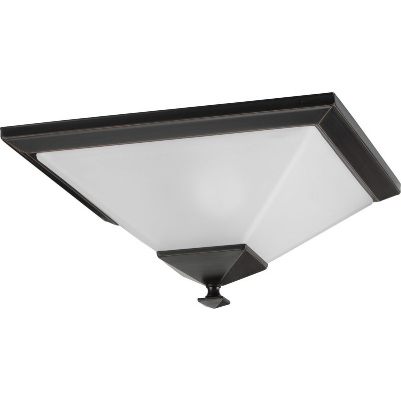 Clifton Glass Flush Mount, 7.12'' H x 15'' W x 15'' D