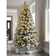 6ft Snow Flocked Pine Artificial Christmas Tree with 250 Clear and White Lights