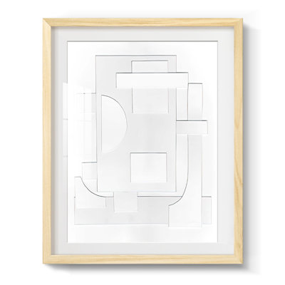 «White Geometric II», reproduction encadrée
