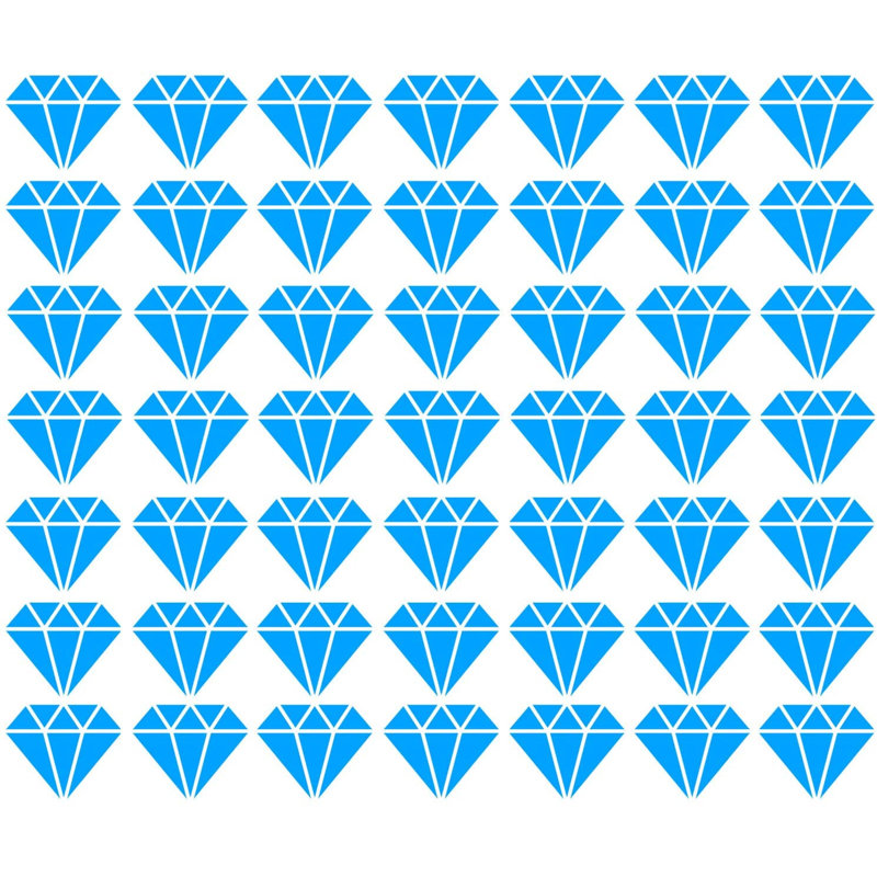 Décalcomanie murale Diamond, Bleu ciel