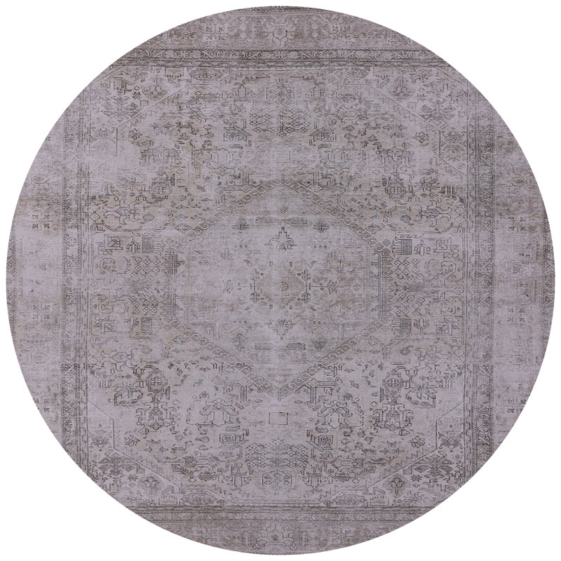 Tapis oriental gris, Rond 8 pi