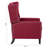 Comfortable Reclining Wing Chair In Wine Red Fabric For Living Room-923484403