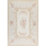 Hand-Knotted High-Quality Ivory and Ivory Area Rug