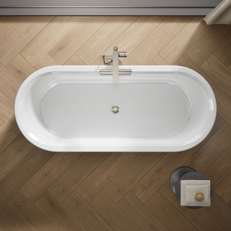 Volute 70-7/8 In. X 30-3/8 In. Freestanding Bath With Shroud