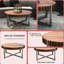 Table basse de 31,4 pouces fabriquée à la main avec base, couleur de bois classique facile à assembler, style minimaliste pour un décor nordique