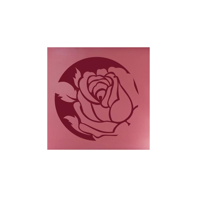 Plants & Flowers Non-Wall Damaging Wall Decal, Burgundy