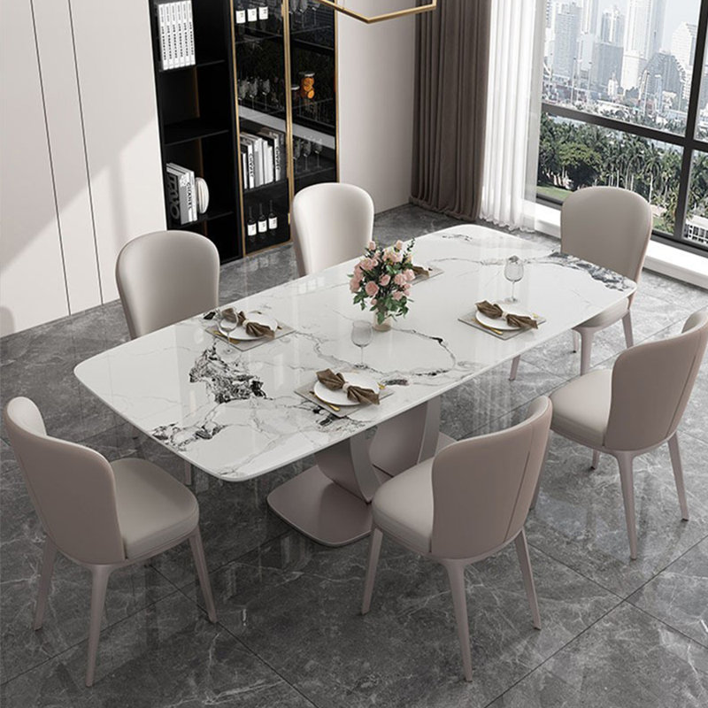 Ensemble de table de salle à manger rectangulaire simple et moderne., H 29,5 po x L 70,9 po x l 35,4 po