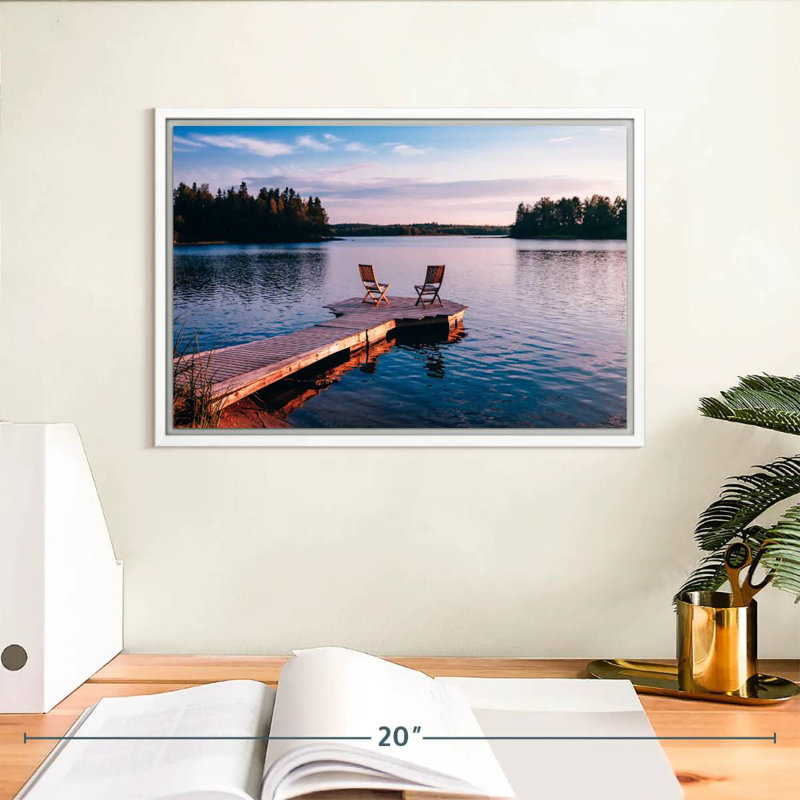 Chaises de ponton Lake, Cadre flottant blanc, 13 po x 9 po