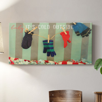 Christmas Mittens- Gallery Wrapped Canvas -Ready to Hang