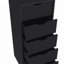 Commode Kamran, cinq tiroirs Narrows, finition blanche-649732669