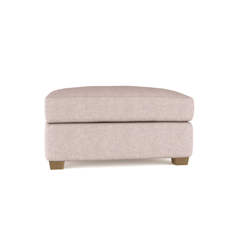 Repose-pieds Thompson, Peluche velours rosé, Patiné