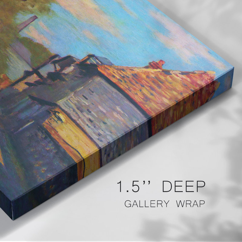 «The Stream of Robec» par Claude Monet, galerie d'art sur toile tendue, H 8 po x l 12 po