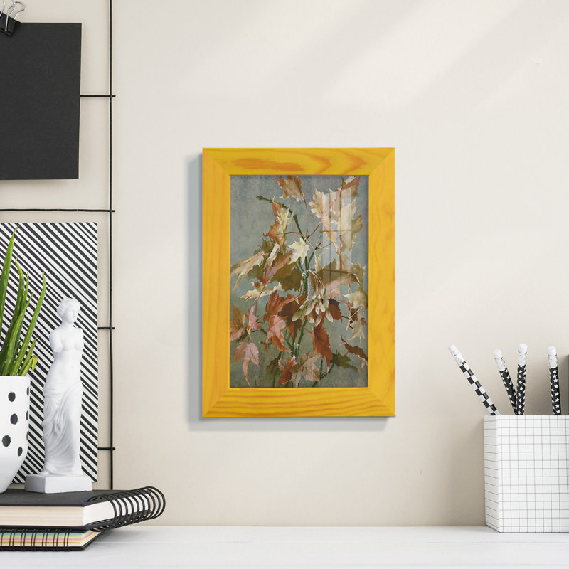 Automne antique II - impression encadrée avec verre, L 6 po x H 8 po x P 1 po, Cadre jaune