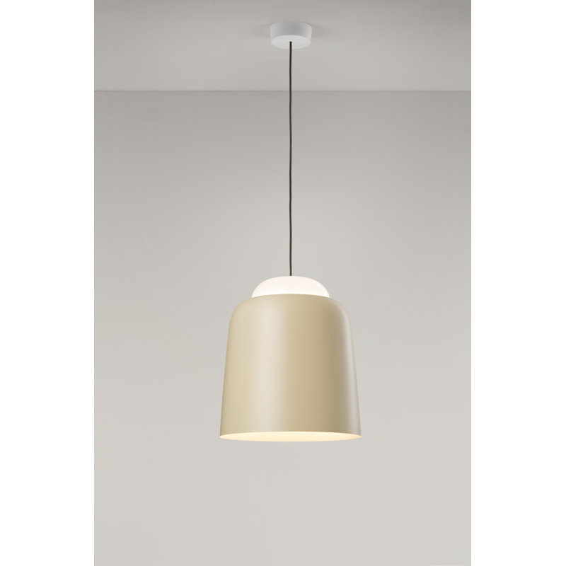 Teodora 1 - Light Dome Pendant, Black, Matt Beige/White, 300cm H x 24cm W x 24cm D