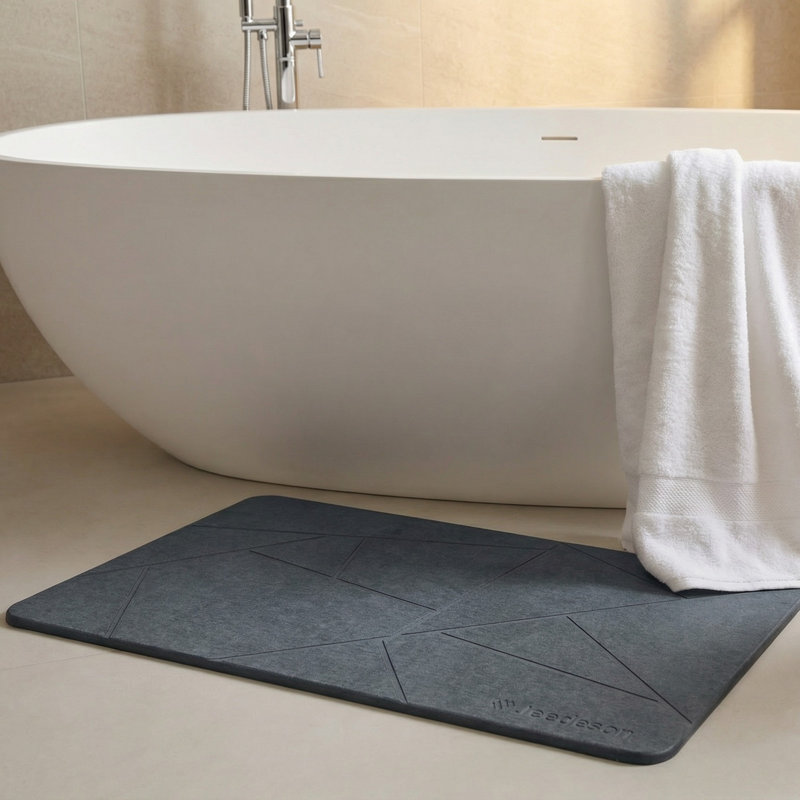 15,4 po X 23,6 po Tapis de salle de bain Diatomaceous Earth, tapis de salle de bain à séchage rapide super absorbant