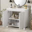 Meuble-lavabo pour salle de bain avec lavabo et tablette de rangement