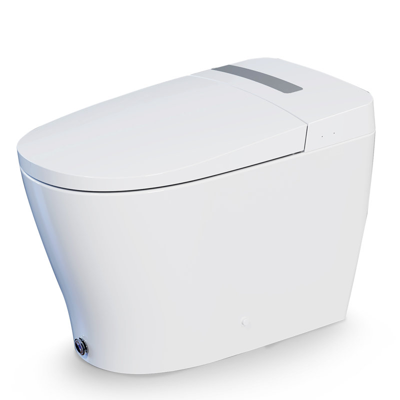 Sotomo Smart Toilet With Built-In Bidet For Small Bathrooms, Instant Warm Water Wash, Auto Flush, Heated Seat, Warm Air Dryer, And Night Light (Without Auto Open/Close)