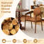 Ensemble de 4 chaises en bois avec siège et dossier rembourrés avec cadre en bois d'hévéa-305412003