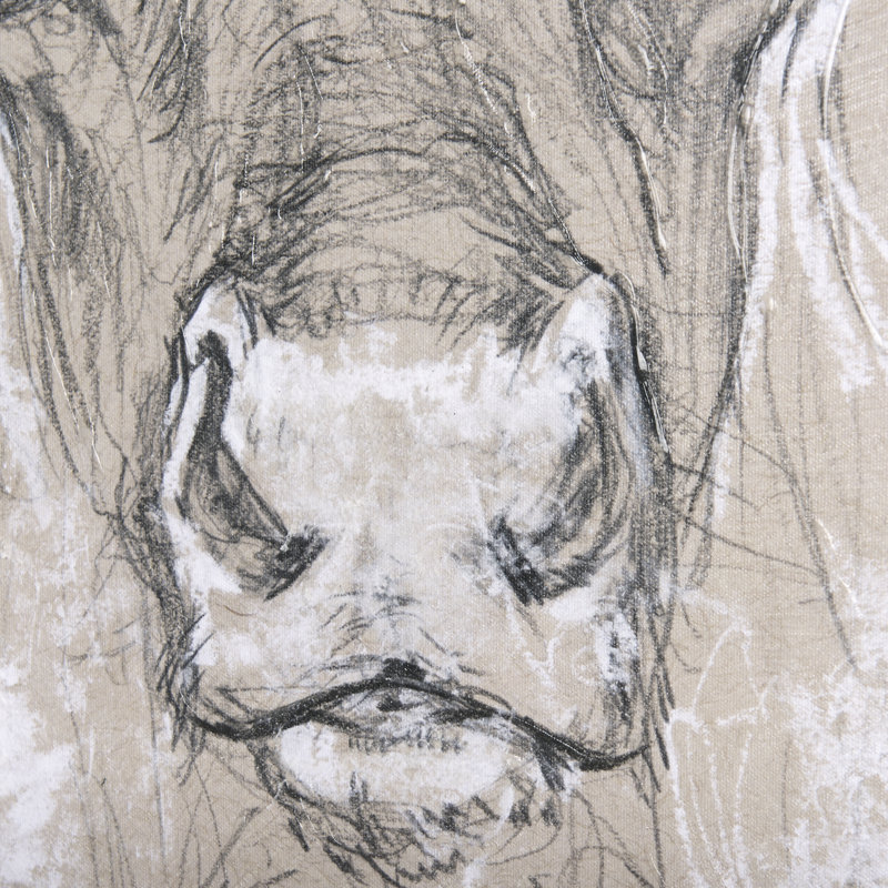 Croquis d'un animal IV (girafe) sur toile, H 42 po x l 56 po, Croquis d'un animal II