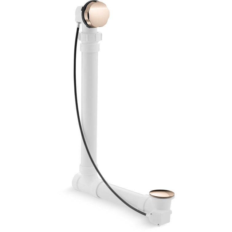 Clearflo Cable Bath Leg Tub Drain with Overflow
