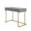 Rectangle Writing Desk with Golden Metal Legs-923807044