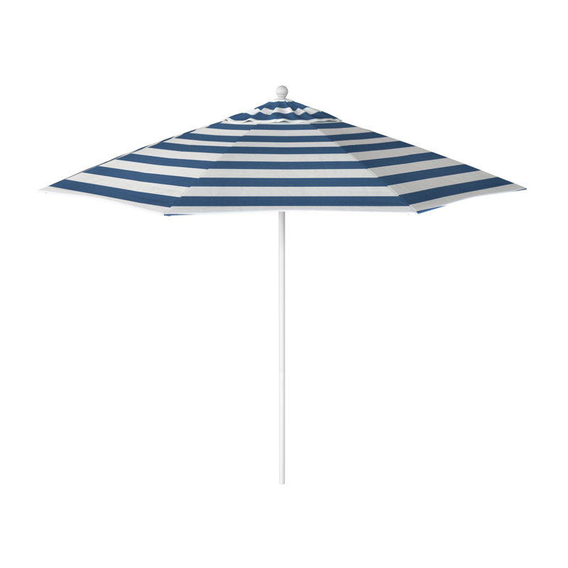 Parasol de marché octogonal 9 pi Willa, Sunbrella® régate Cabana, Matted White